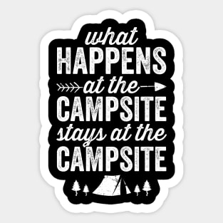 what happens at the campsite Sticker